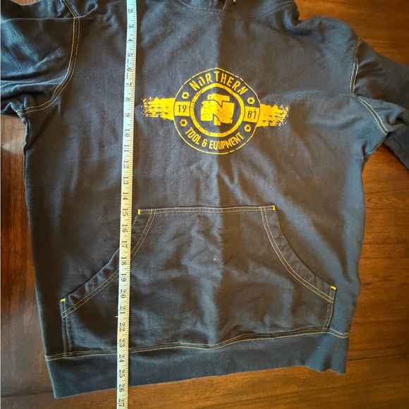 Northern Tool Black & Yellow Hoodie Sweatshirt, Size Medium - Picture 5 of 6